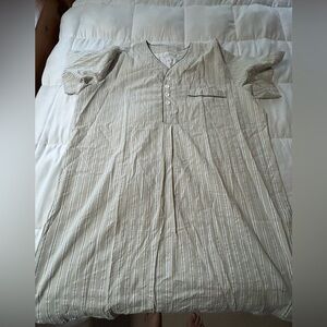The Vermont Country Store Mens Striped Cotton Nightshirt 2X
